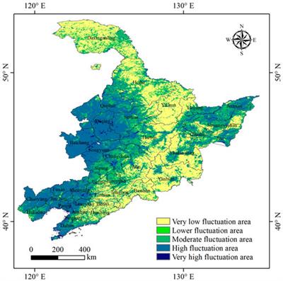 Spatial-temporal changes of NDVI in the three northeast provinces and its dual response to climate change and human activities